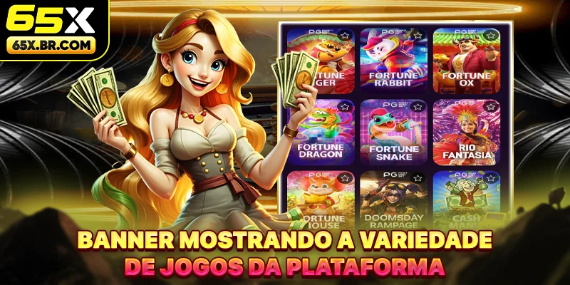 Banner mostrando a variedade de jogos da plataforma