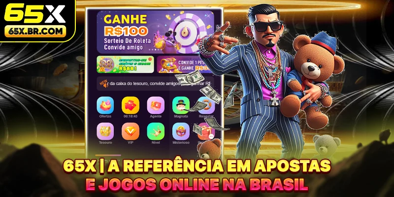 Interface moderna da plataforma oficial 65X no desktop