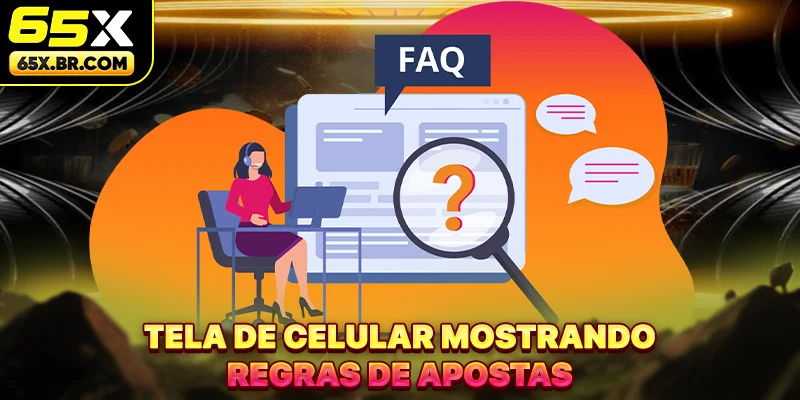 Tela de celular mostrando regras de apostas