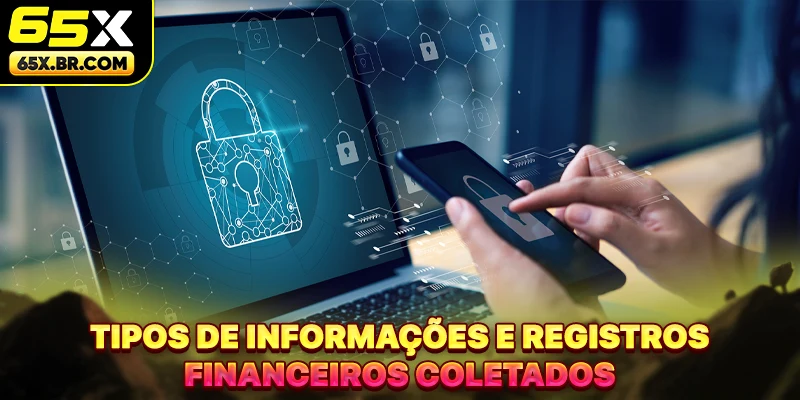 Tipos de informações e registros financeiros coletados